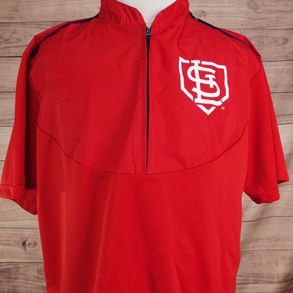 St Louis Cardinals Jacket XL Red MLB Baseball Cardinals Monsanto Pullover SGA